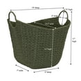 thumbnail image 2 of Household Essentials Paper Rope Basket with Handles, Natural Woven Woven Storage Basket, Great for Decoration or Organization, 2 of 7