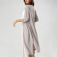 thumbnail image 6 of Admvng Women's Open Front Cardigan Long Sleeve Lightweight Soft Knit Maxi Layering Sweater Coat, 6 of 7