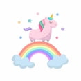 thumbnail image 2 of Cute Pink Unicorn Rainbow Wall Decal Wallmonkeys Peel and Stick Decals for Girls (24 in H x 24 in W) WM502728, 2 of 4