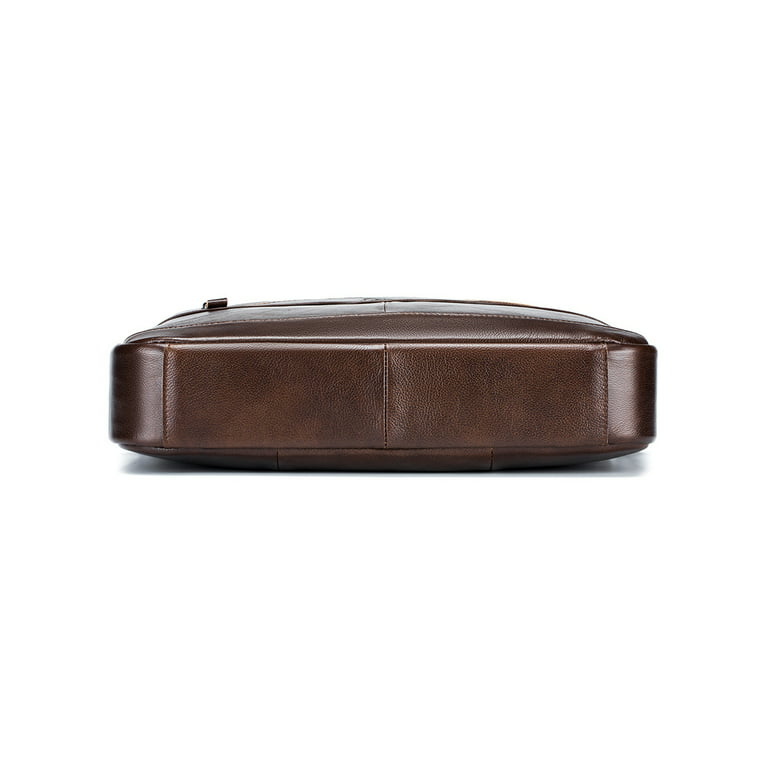 UKAP Men Shoulder Bag Crossbody Laptop Bags Large Capacity Durable  Briefcases Multi Pockets Mens Waterproof Zipper Leather Designer Brown 15  Inches 