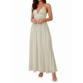 thumbnail image 2 of Women'S Spaghetti Strap V Neck Lace Up Bodycon Solid Nightclub Party Casual Dress Green L, 2 of 9