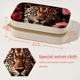 thumbnail image 5 of Leopard Velvet Portable Travel Organizer with Removable Compartment - Gift! Including Necklace Organizer, Jewelry Stand, and Earring Organizer, 5 of 7
