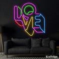 thumbnail image 4 of Craftnamesign Love Neon Sign, Couple Room Decor, Love Wall Art LED Light, 4 of 4