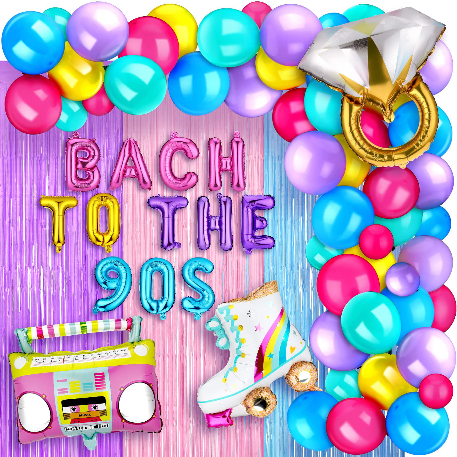 90s Party Decorations 90s Photo Booth Props Banner Cupcake - Etsy Israel