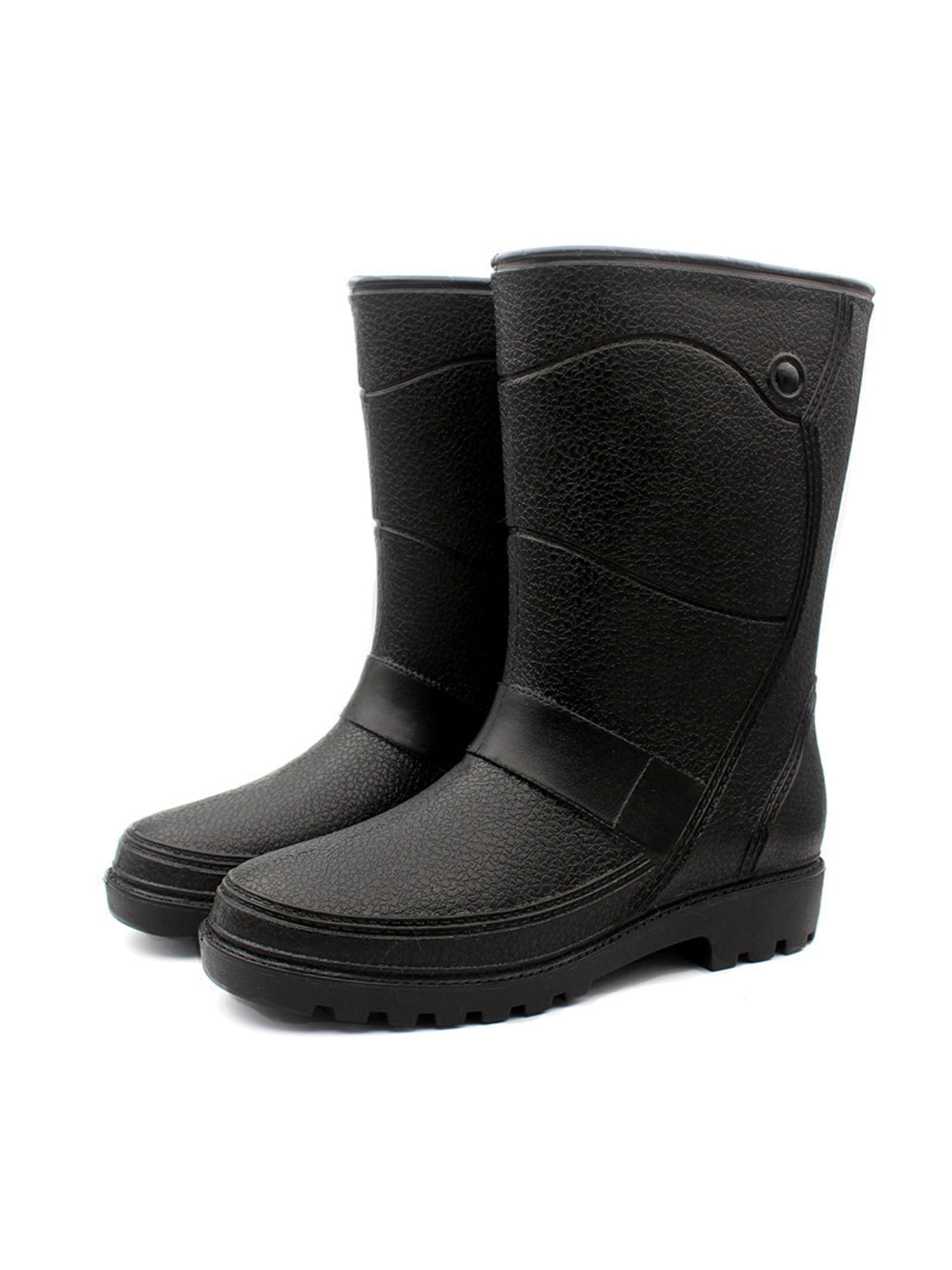 Kesitin Mens Garden Shoes Non-slip Rubber Boot Wide Calf Rain Boots ...