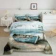 thumbnail image 2 of Erosebridal Ocean Sea Theme Comforter Sets King Size, Boat Beach Comforters & Duvets, Reversible 3 Pieces, 2 of 7