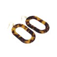 thumbnail image 4 of Oussum Tortoise Shell Oval Resin Earrings, 4 of 5