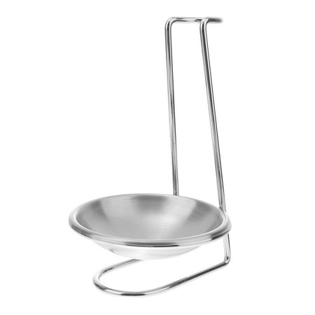 

Kitchen Stainless Steel Swan Shape Soup Spoon Rest Soup Ladle Colander Holder Stand Rack