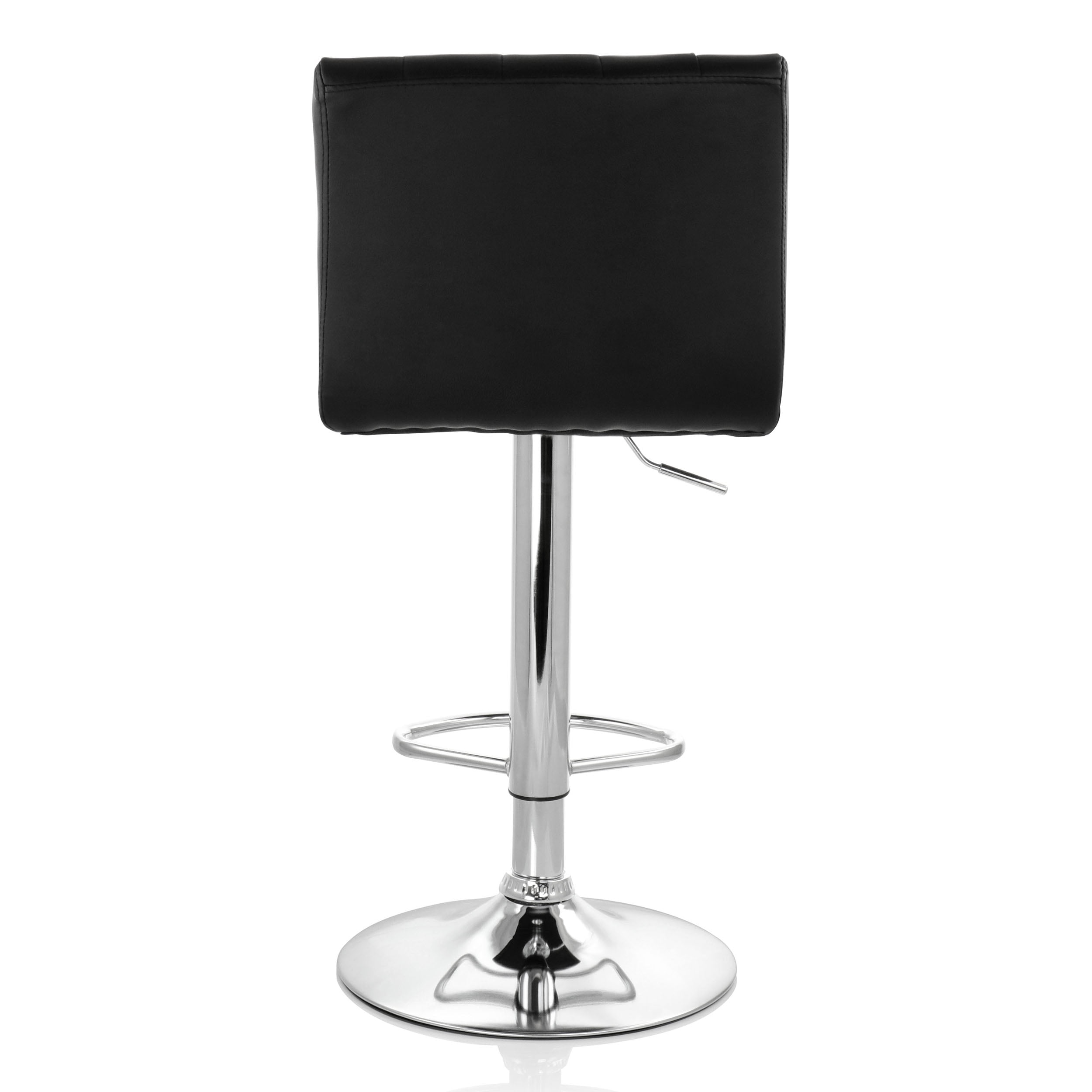 Elama Bar Stool with Adjustable Height & Swivel, Black, Set of 2