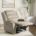 thumbnail image 6 of UIXE Manual Recliner Chair, Corduroy Reclining Sofa Chair with Overstuffed Armrests & Backrest for Living Room, Nursery Armchair Bedroom Reading Seat, Oatmeal, 6 of 7