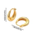 thumbnail image 3 of Hearth & Gear Temperamental Geometric Earrings Cold Style Personality Earrings Dangle Star Earrings Big Thick Hoop Earrings for Women Earrings for Wedding Hoop Ear Rings Statement Earrings for Women, 3 of 6