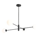 thumbnail image 3 of 4 Light Globe Mid Century Black Brass Sputnik chandelier light Fixture, 3 of 10