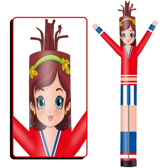 Cheerleader Inflatable Tube Man Wacky Wavy Dancing Guy for Outdoor Decoration Advertising Business Promotion (Blower Not Included)