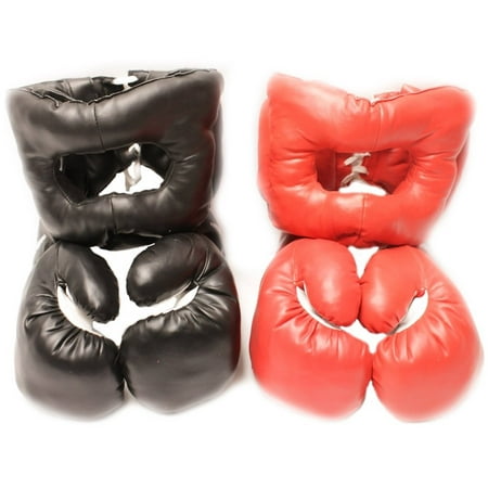 New 16oz Sets 2 Headgear 2 Pair Boxing Punching (Real Boxing 2 Best Gloves)