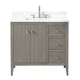 thumbnail image 2 of Vanity Art 36" Double Door Bathroom Vanity with Sink, Freestanding Storage Cabinet with Engineered Marble Top, Flip Down Tray, Drawer, and Shelf, 2 of 7