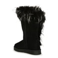 thumbnail image 3 of Bamboo Round Toe Faux Fur Split Collar Mid Calf Boot 20362, 3 of 6