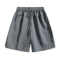 thumbnail image 6 of UVEASISHA Mens Tracksuit 2 Piece Set Half Zip Short Sleeve Shirt and Drawstring Short Pants Lounge Sets Oversized Casual Sweatsuits Outfits with Pockets Gray XL, 6 of 10