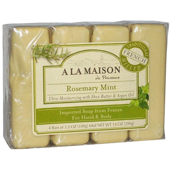 A La Maison Bar Soap - Rosemary Mint - Value 4 Pack
