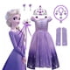 thumbnail image 2 of Disfraz de Elsa de Frozen 2 para niñas, vestido de princesa de Disney, traje de fiesta de cumpleaños para niños, disfraz de Elsa púrpura Fivean unisex, 2 of 2