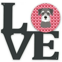 Schnauzer Metal Wall Artwork LOVE