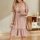 thumbnail image 2 of Vestido de verano Gchanao para mujer, talla grande, holgado, rosa XXL, 2 of 3