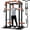 Orange, variant on Memoryfield Power Cage with Cable Crossover System, 2000 lbs Capacity Power Rack with LAT Pulldown, Multi-Function Workout Cage with Pulley System for Strength Training, Red