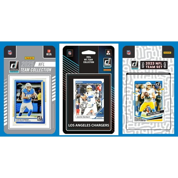 2025 2024 2023 Donruss  3 Team Sets Chargers Justin Herbert