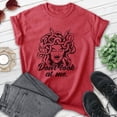 thumbnail image 2 of Don't Look At Me Medusa Shirt, Unisex Women's Men's Shirt, Medusa Shirt, Mythology Shirt, Heather Red, Small, 2 of 6