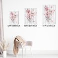thumbnail image 5 of Aesthetic Floral Wall Art Pink Flower with Butterfly Canvas Wall Art for Bathroom Rustic Plant Wood Framed Painting Prints Wall Decor for Living Room Bedroom Dorm,12Wx16L inches, 5 of 6