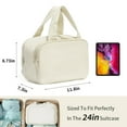 thumbnail image 2 of Soda Candy Travel Toiletry Bag Lightweight Large Wide Open Travel Bag for Women Puffy Cosmetic Makeup Bag Organizer with Handle for Accessories, Essentials, Toiletries, Beige, 2 of 7