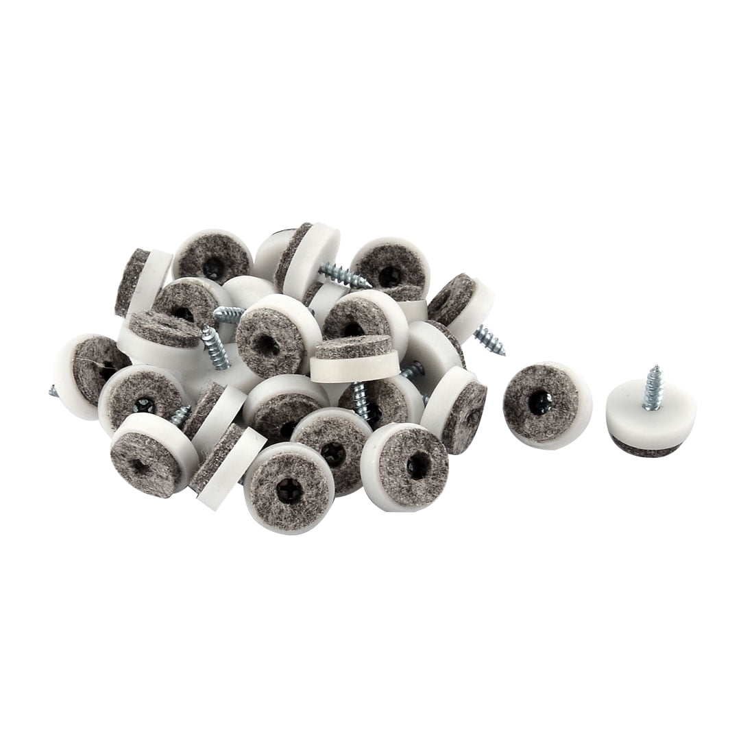 Round Shaped Nonslip Anti Scratch Screw Floor Felt Pads Nail Protectors 30pcs