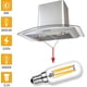 thumbnail image 4 of Led Bulb, T25 E14 4w Warm White Bulb 6000k, 400lm, Led Tubular Filament Bulb For Cooker Hood, Non-dimmable, Pack Of 2, 4 of 5