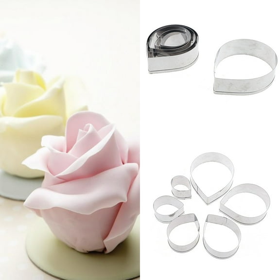 Set of 11 Cake Fondant Molds DIY Cake Cut Flower Mold One-piece Cake Printing Mold Biscuit Mold Rose Flower Fondant Mold