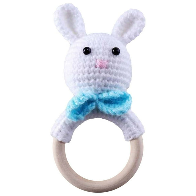 Cartoon Knitting, Hand Crochet Weaving, Ringing Bell, Wooden Ring, the Bell Inside Can Make A Sound H