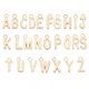 thumbnail image 1 of Conjuntos de colgantes de letras, 4 conjuntos de letras de la A a la Z, colgantes de alfabeto al por mayor para hacer joyas y pulseras, dorado oscuro, 1 of 6