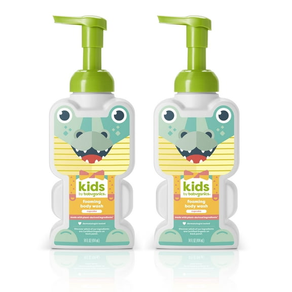 Babyganics KidsFoaming Body Wash, Cupcake, Tear-Free, 14 Fl Oz Pack of 2