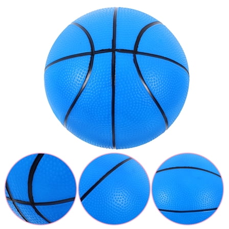 Toyvian Outdoor PVC Basketball Blue Round Ball 1Set Kids Play