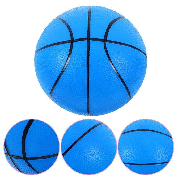 Toyvian Outdoor PVC Basketball Blue Round Ball 1Set Kids Play
