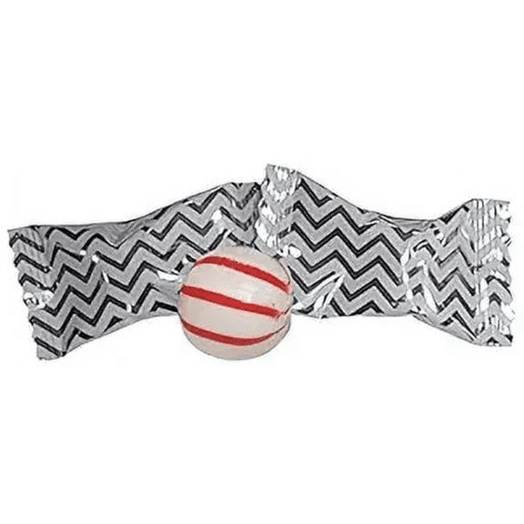 Naturejam Chevron Peppermints 100ct Buttermints - Individually Wrapped Candy (Silver) – 8 Ounce Size
