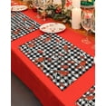 thumbnail image 4 of Christmas Cardinal Bird Placemats Set of 8 Winter Red Birds Black White Plaid Heat Insulation Washable Place Mats, Rustic Non-Slip Table Mats for Dining Table Party Kitchen Decor,13x19 Inch, 4 of 4
