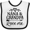 thumbnail image 3 of Inktastic Nana and Grandpa Love Me Girls Baby Bib, 3 of 4