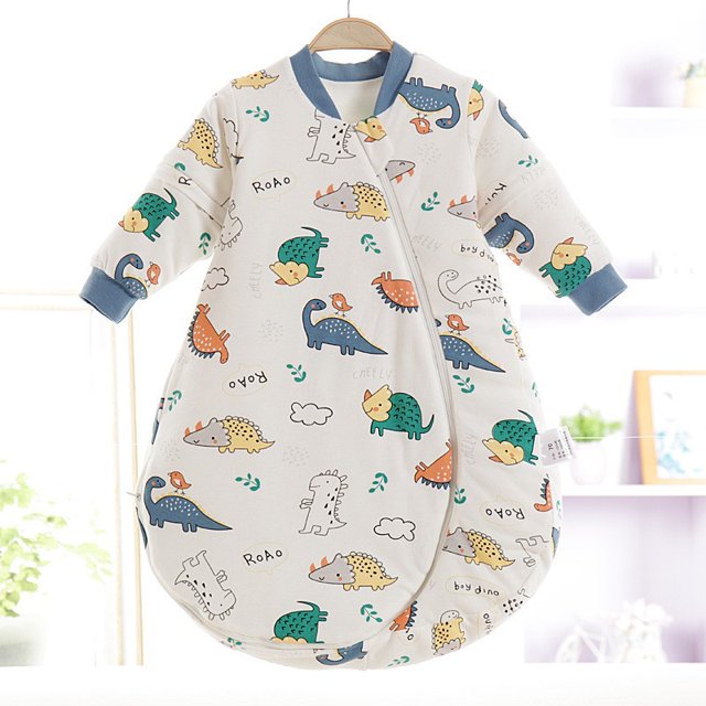 Saco de dormir de invierno para bebé con mangas largas acolchadas extraíbles, saco de dormir para bebé, pijama para niños pequeños durante todo el año