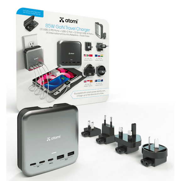 Wall Charger with
Universal Travel Adapters