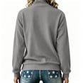 thumbnail image 6 of RongHuan Womens Quarter Zip Pullover Casual Long Sleeve Shirts Half Zip Sweatshirt Trendy Solid Corduroy Tops, 6 of 7