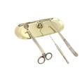 thumbnail image 2 of yingyy 4 Pieces/Set Candle Wick Scissors Trimmer Tray Dish Candles Core Hook Snuffer Trimming Accessory Living Room Party Gold, 2 of 6