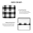 thumbnail image 4 of Uemuo Black White Plaid Tissue Box Cover Holder, Square with Bottom Belt - PVC Leather Decorative Organizer for Tabletop, Bathroom, Car, Office, 4 of 8