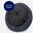 thumbnail image 4 of Donut Dog Bed XL, Machine Washable Round Pet Bed for Dogs and Cats, Calming Donut Cat Bed, Plush Fabric, Non-slip Bottom, Gray, 36"x36"x9", 4 of 9