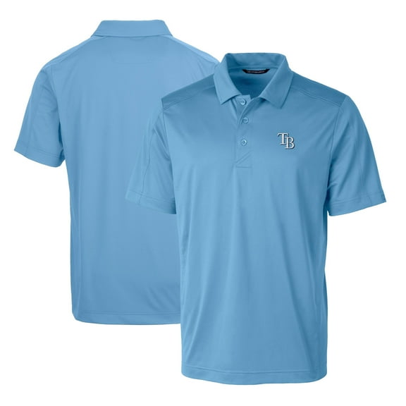 Men's Cutter & Buck Light Blue Tampa Bay Rays Prospect Textured Stretch Polo