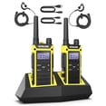 thumbnail image 1 of Walkie Talkies KETELESE T3F IP67 a prueba de agua FRS, paquete de 2 unidades, negro/amarillo, 1 of 8