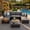 7-piece-Gray-Bigger, variant on Patio Furniture Set, 5-Piece Outdoor Conversation Set with Tempered Glass Bistro Coffee Table & Plush Cushions, All-Weather PE Wicker, Rust-Resistant Metal Frame, Black